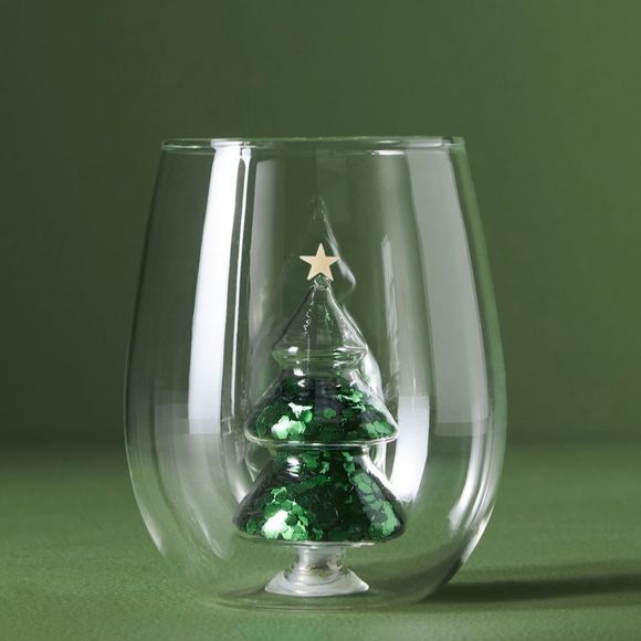 Anthropologie Yuletide stemless wine glass, NEW! 2023 - Picture 1 of 2